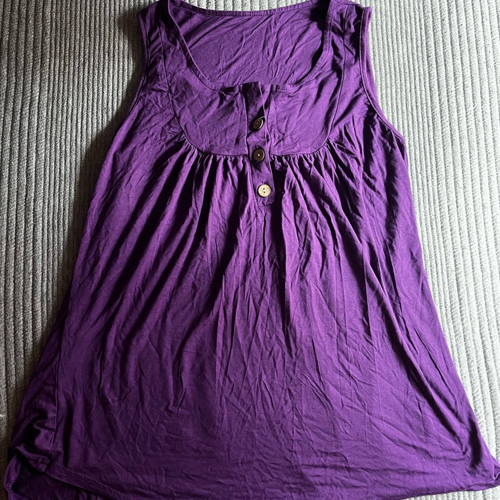 Purple babydoll top.